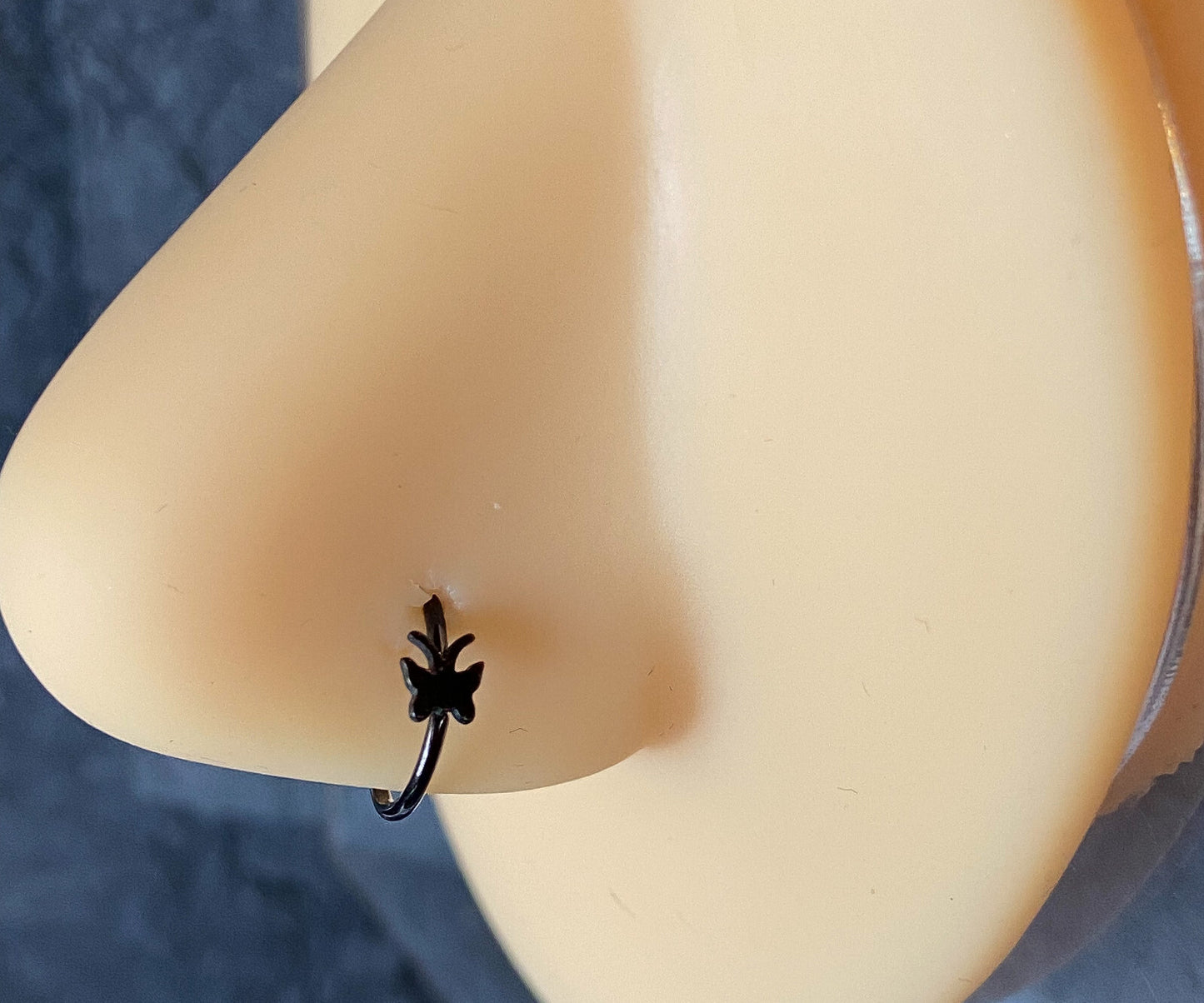1pc Bendable Steel Hoop Nose Cartilage Ring Butterfly Rook Daith Helix Tragus