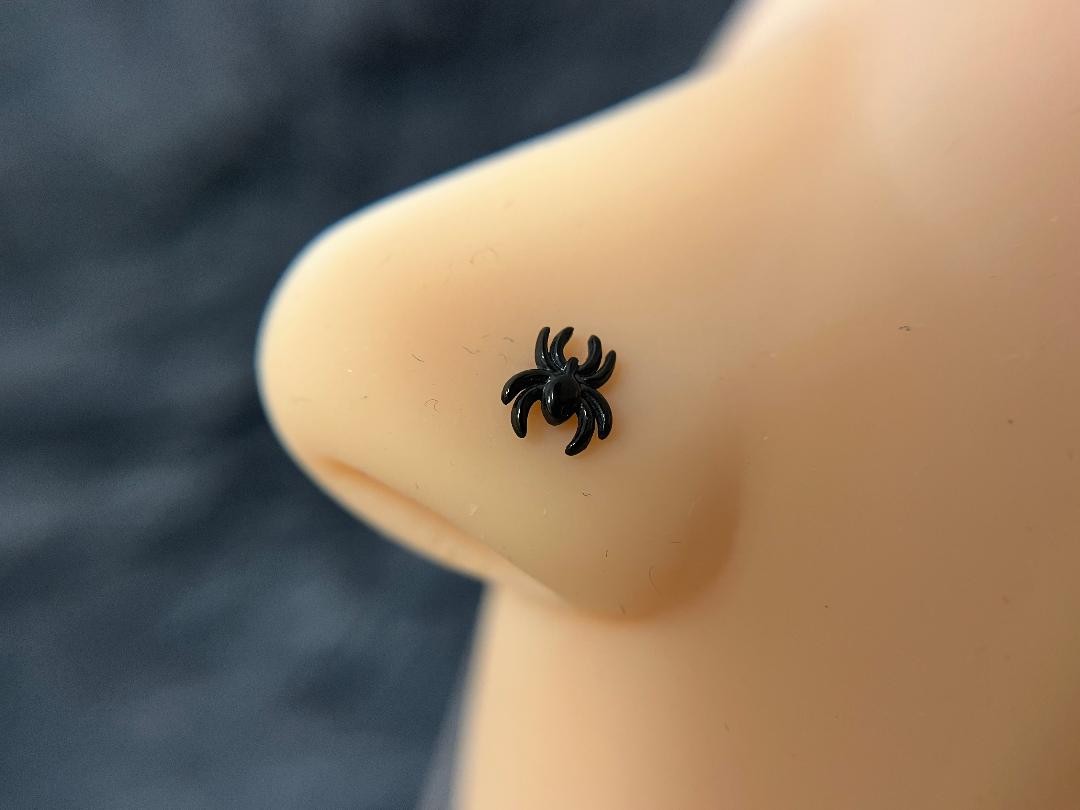 1pc Spider 20g Nose Ring Screw Stud 316L Surgical Steel