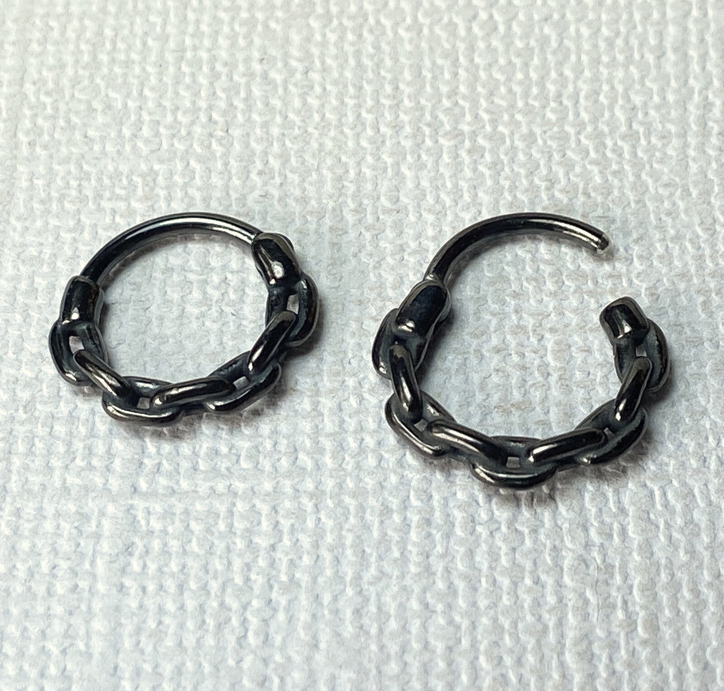 1pc Chain Links Style Hinged Segment Ring Septum Clicker 316L Surgical Steel