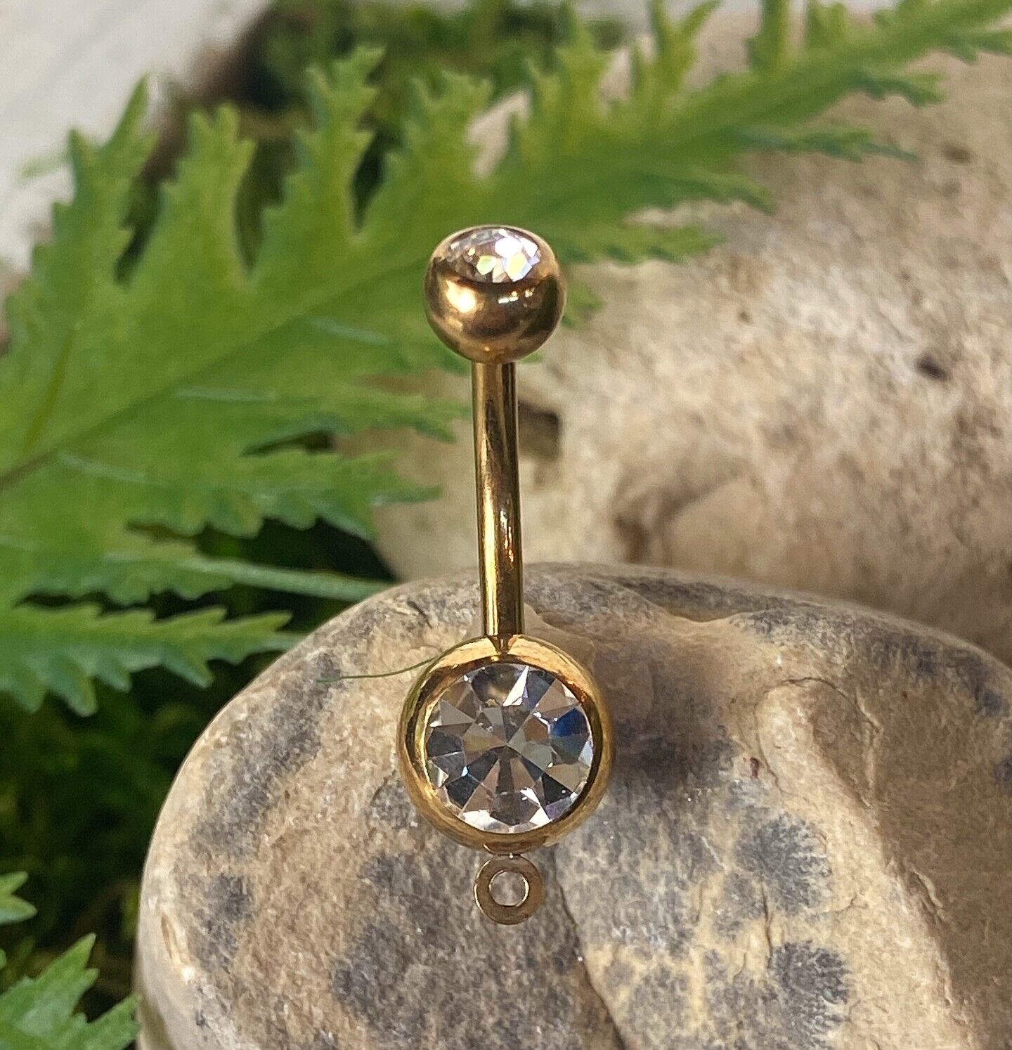 1pc Add-a-Charm Rose Gold, Yellow Gold, Black or Rainbow Belly Ring Navel Naval
