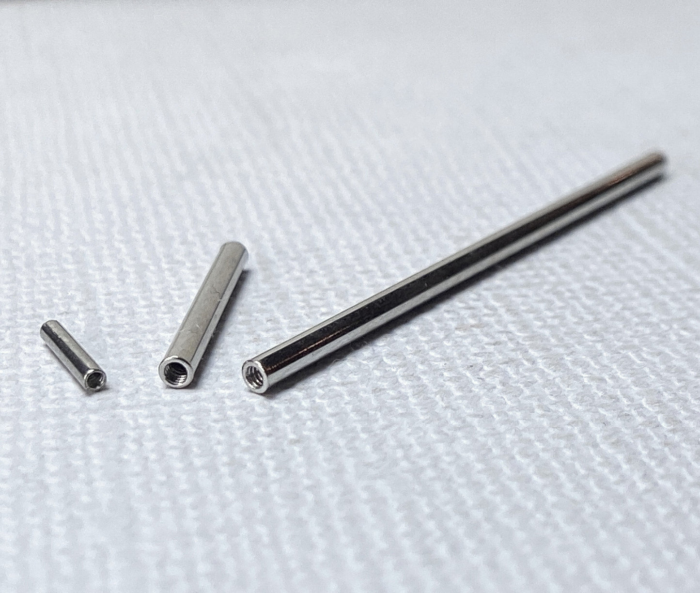 Body Jewelry Replacement Parts - 10pk Internally Threaded Steel Straight Barbell