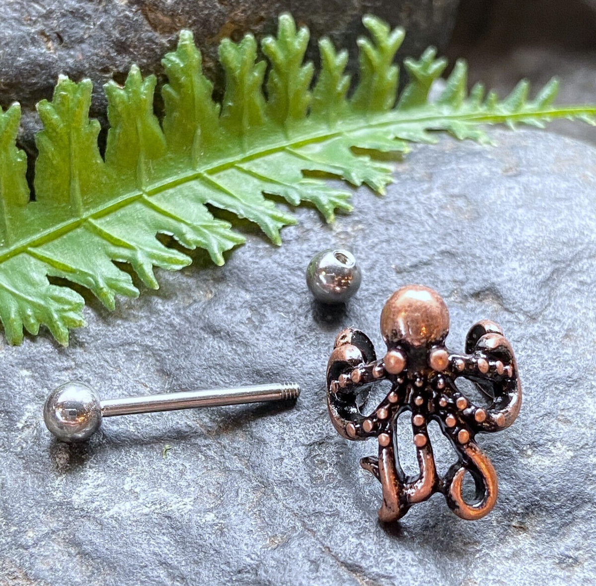 Bronze Plated Octopus Ear Cartilage Ring Helix Cuff Piercing Body Jewelry