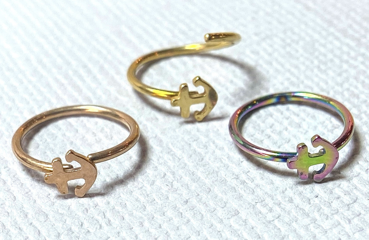 1pc Bendable Steel Hoop Nose Cartilage Ring Anchor Rook Daith Helix Tragus