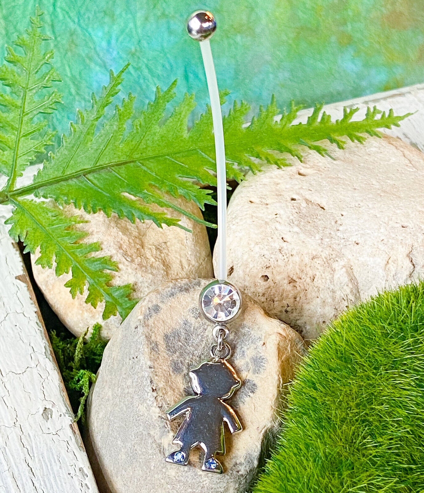 2" Bioflex Pregnancy Belly Ring It's a Boy/Girl Maternity Navel Naval