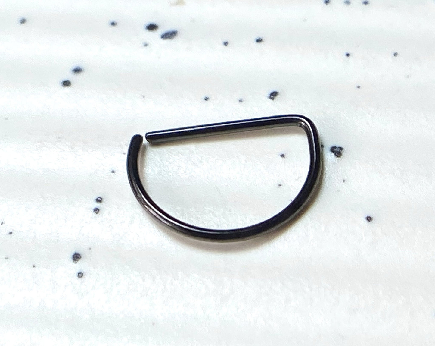 D-Shaped 16g Cartilage Rook Daith Helix Tragus Septum Nose Hoop Ring