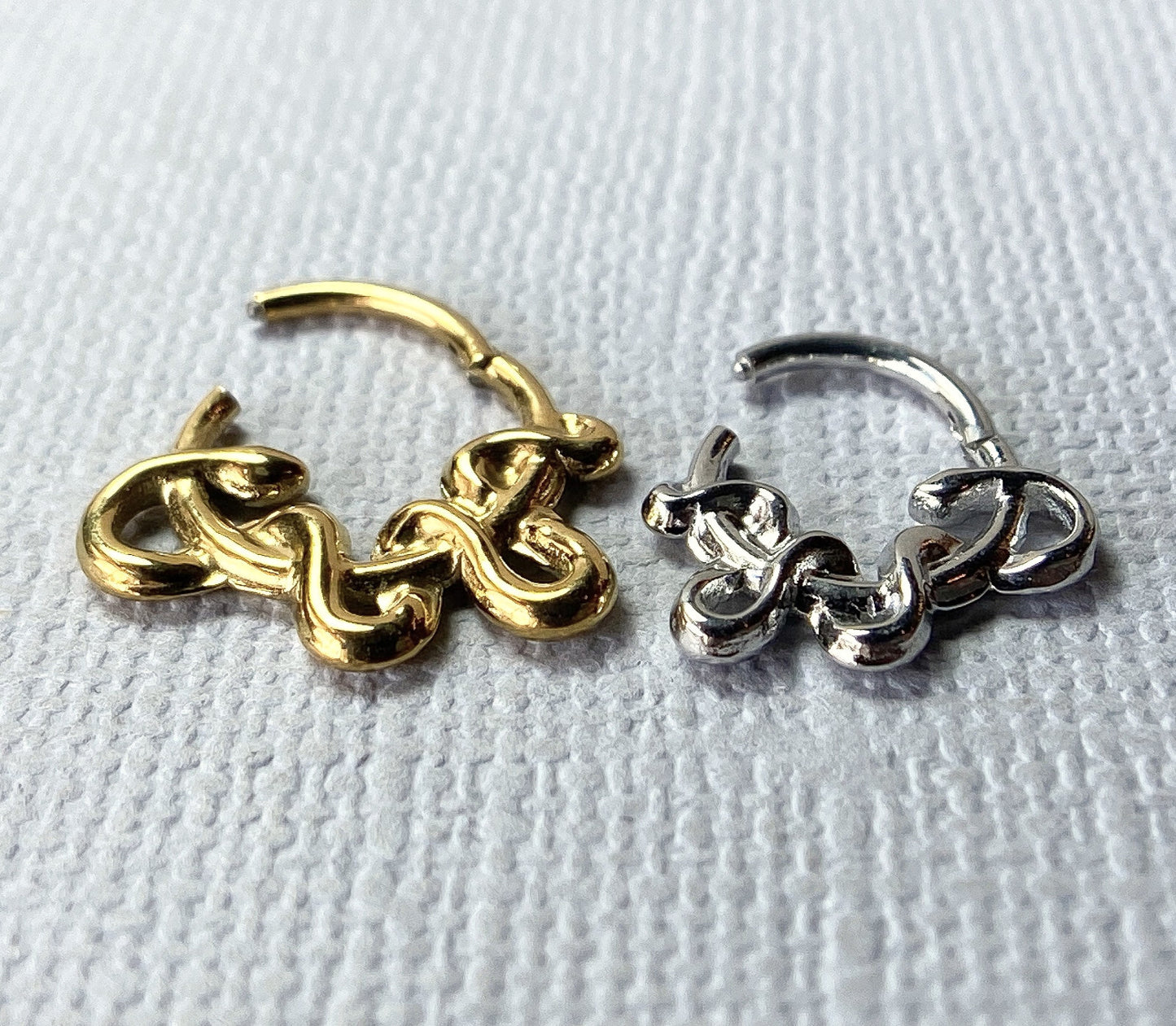 1pc Twisted Snake Hinged Segment Ring Helix Septum Clicker Body Jewelry