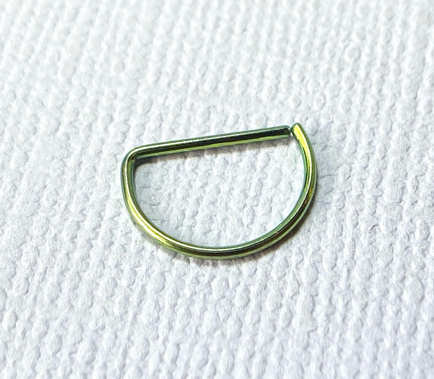 D-Shaped Titanium 20g Cartilage Rook Daith Helix Tragus Septum Nose Hoop Ring