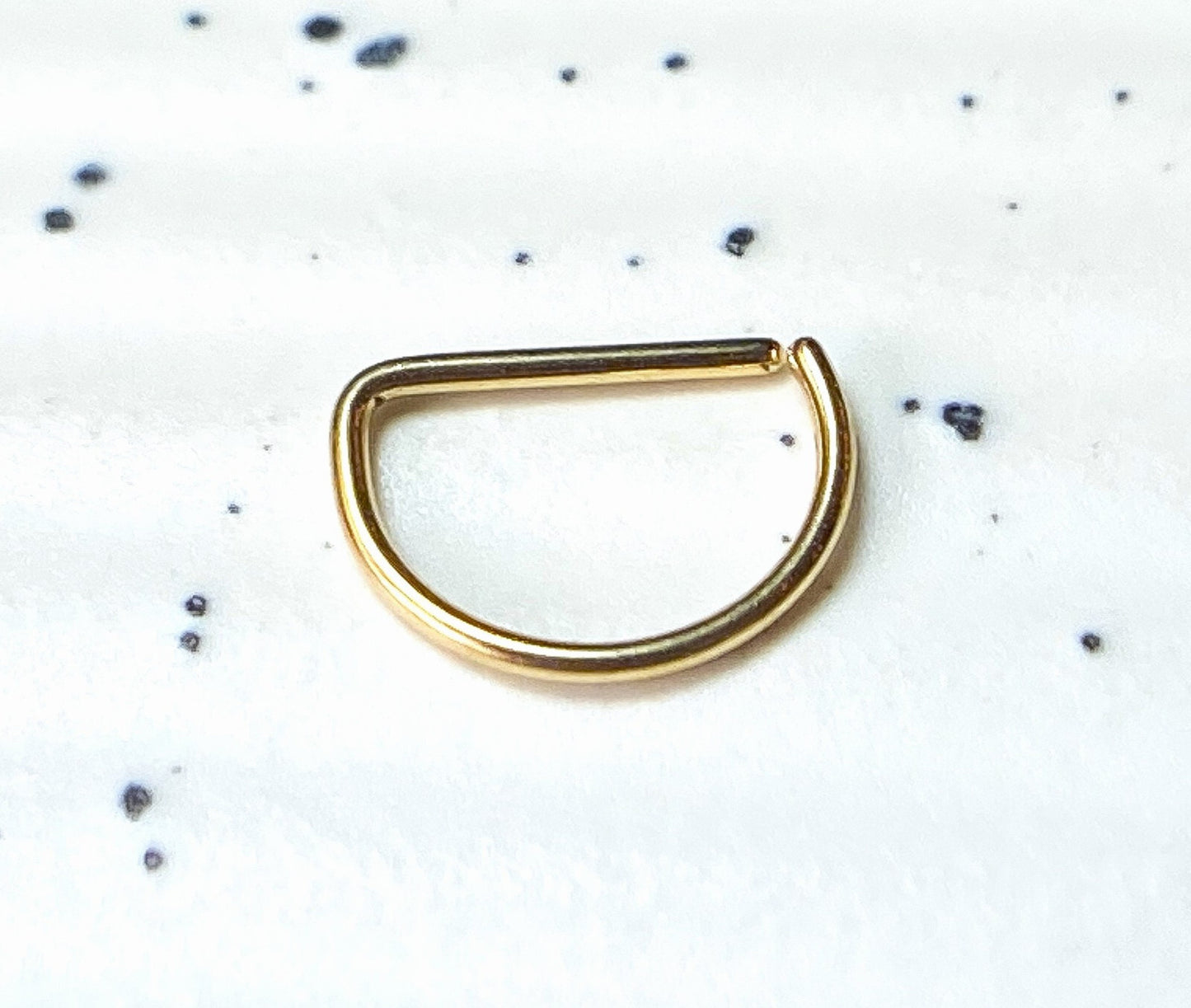 D-Shaped 16g Cartilage Rook Daith Helix Tragus Septum Nose Hoop Ring
