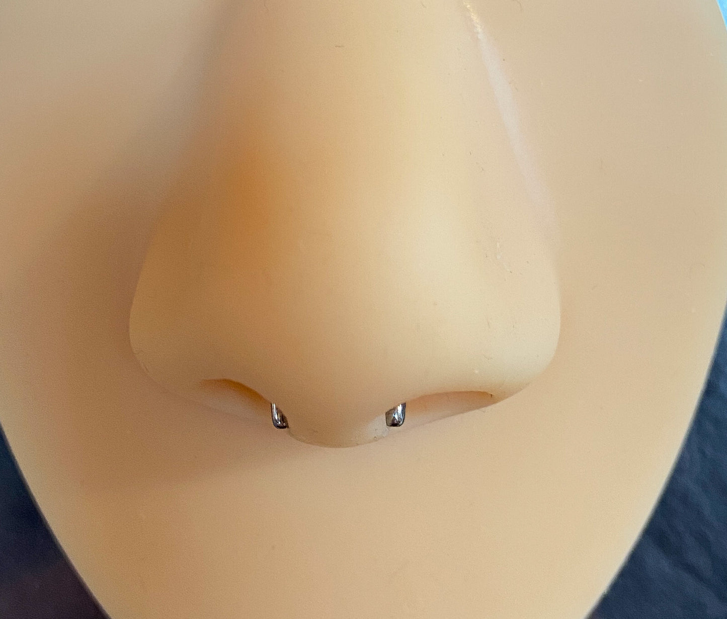 1pc Septum Nose Retainer 316L Surgical Steel - choose 16g, 14g, 12g or 10g