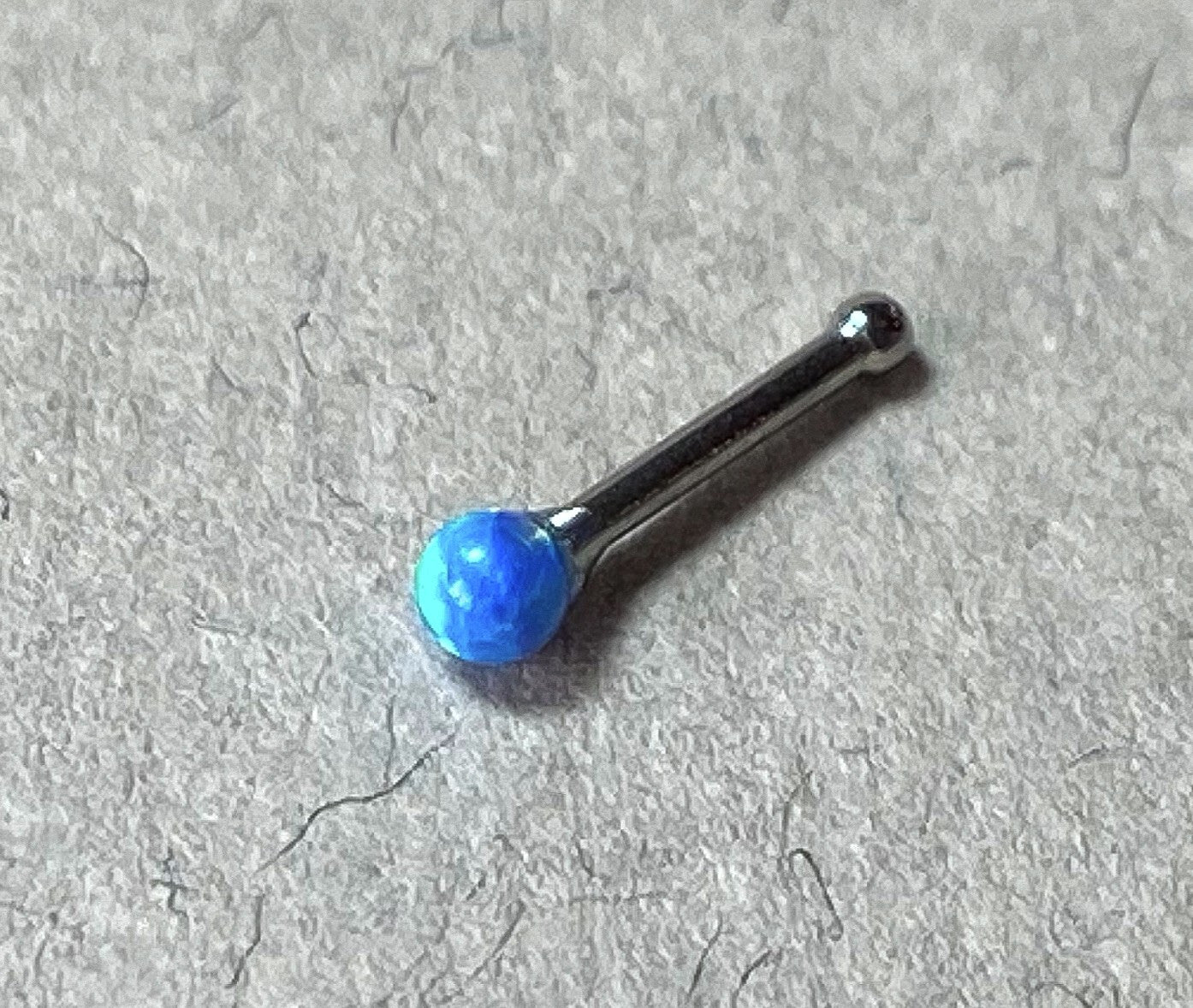 1pc Opal Ball Surgical Steel 20g Nose Stud Bone Ring - choose color