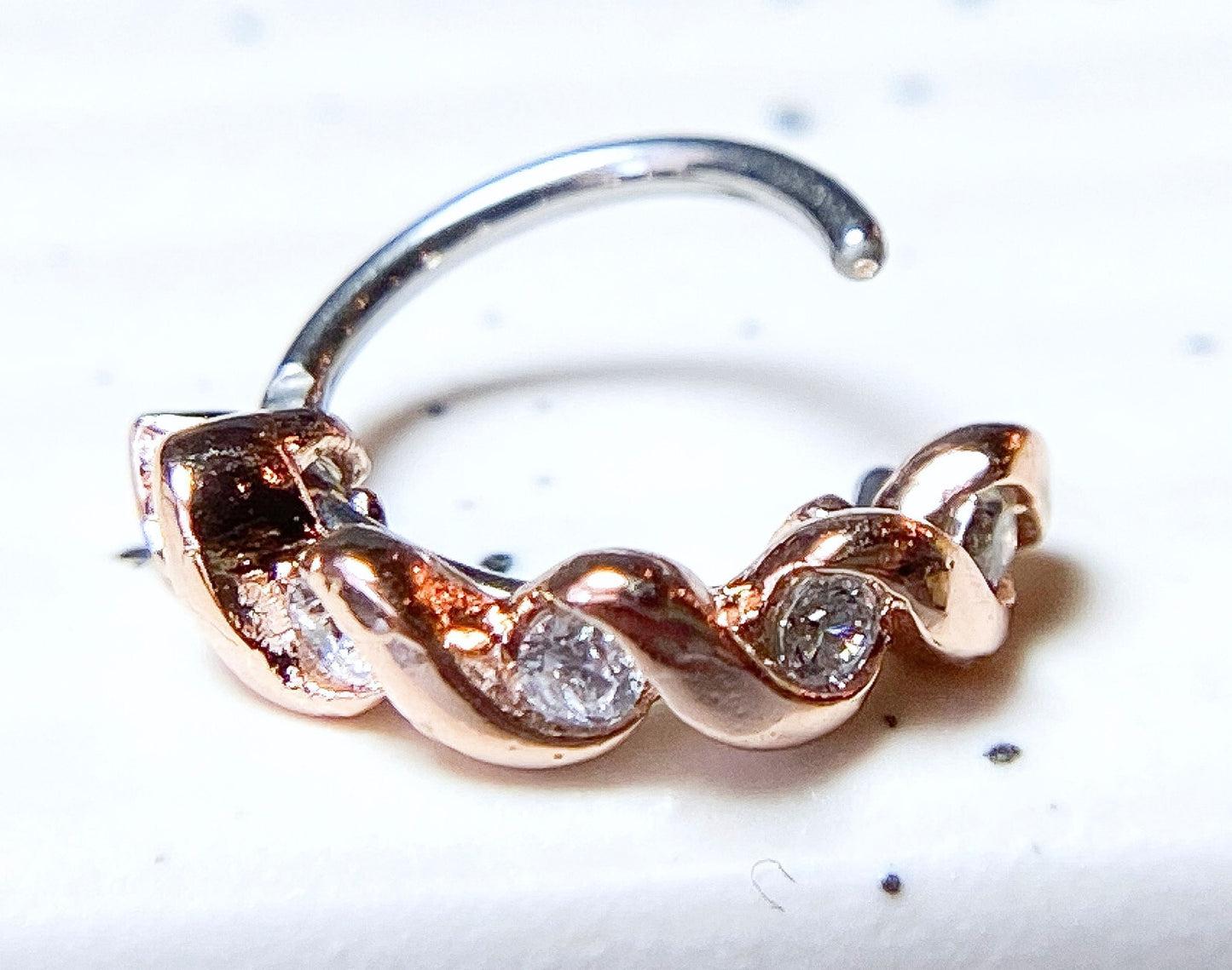 1pc Bendable Steel Twist Nose Hoop / Cartilage Ring Rook Daith Helix Tragus