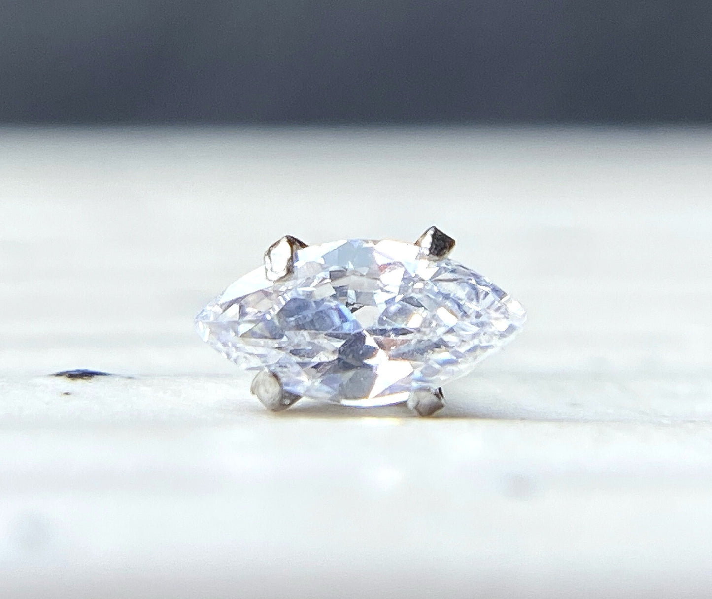 1pc Marquise CZ Gem 20g Nose Ring Stud Bone 316L Surgical Steel