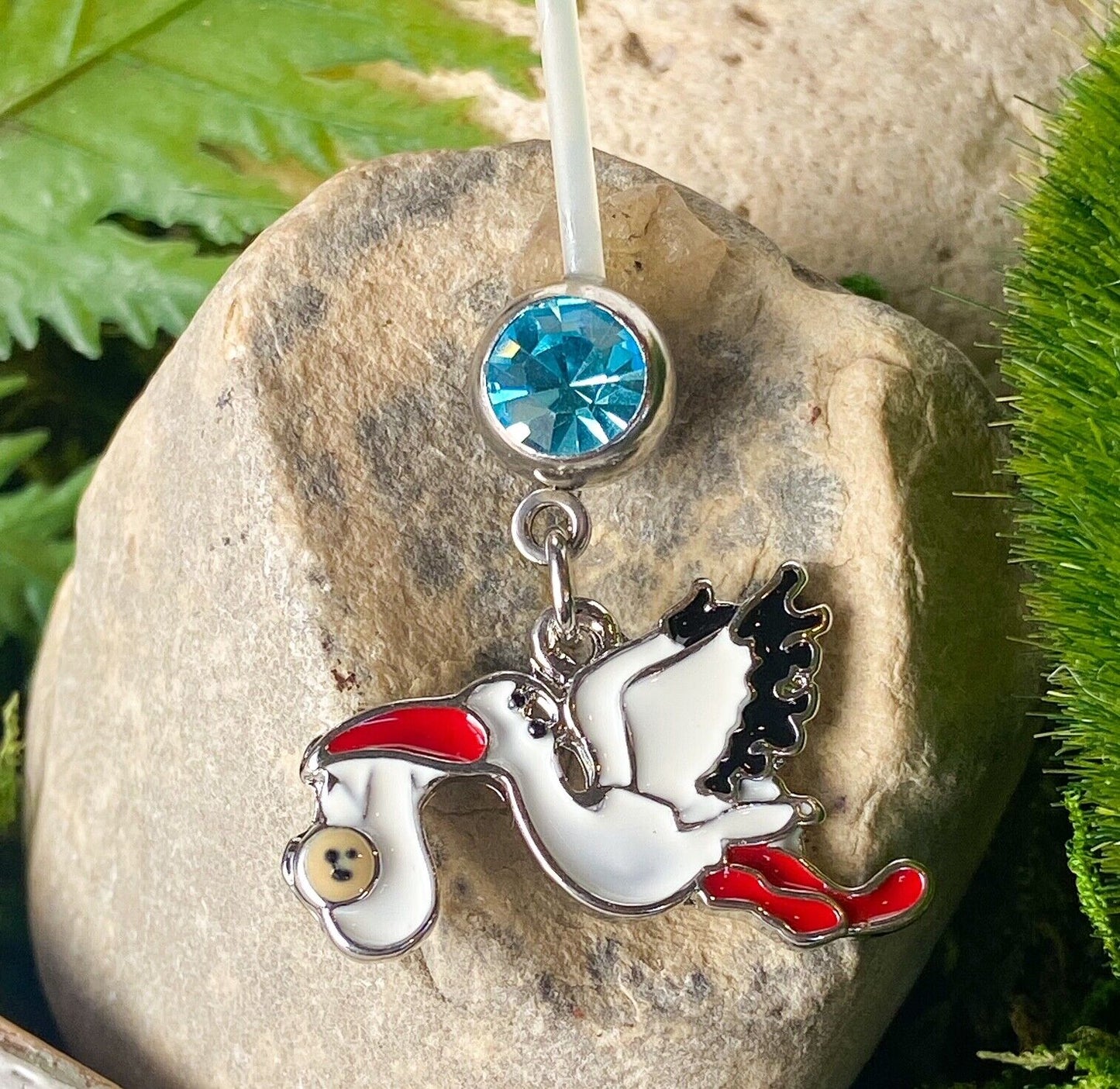 2" Bioflex Pregnancy Belly Ring Delivery Stork Maternity Navel Naval