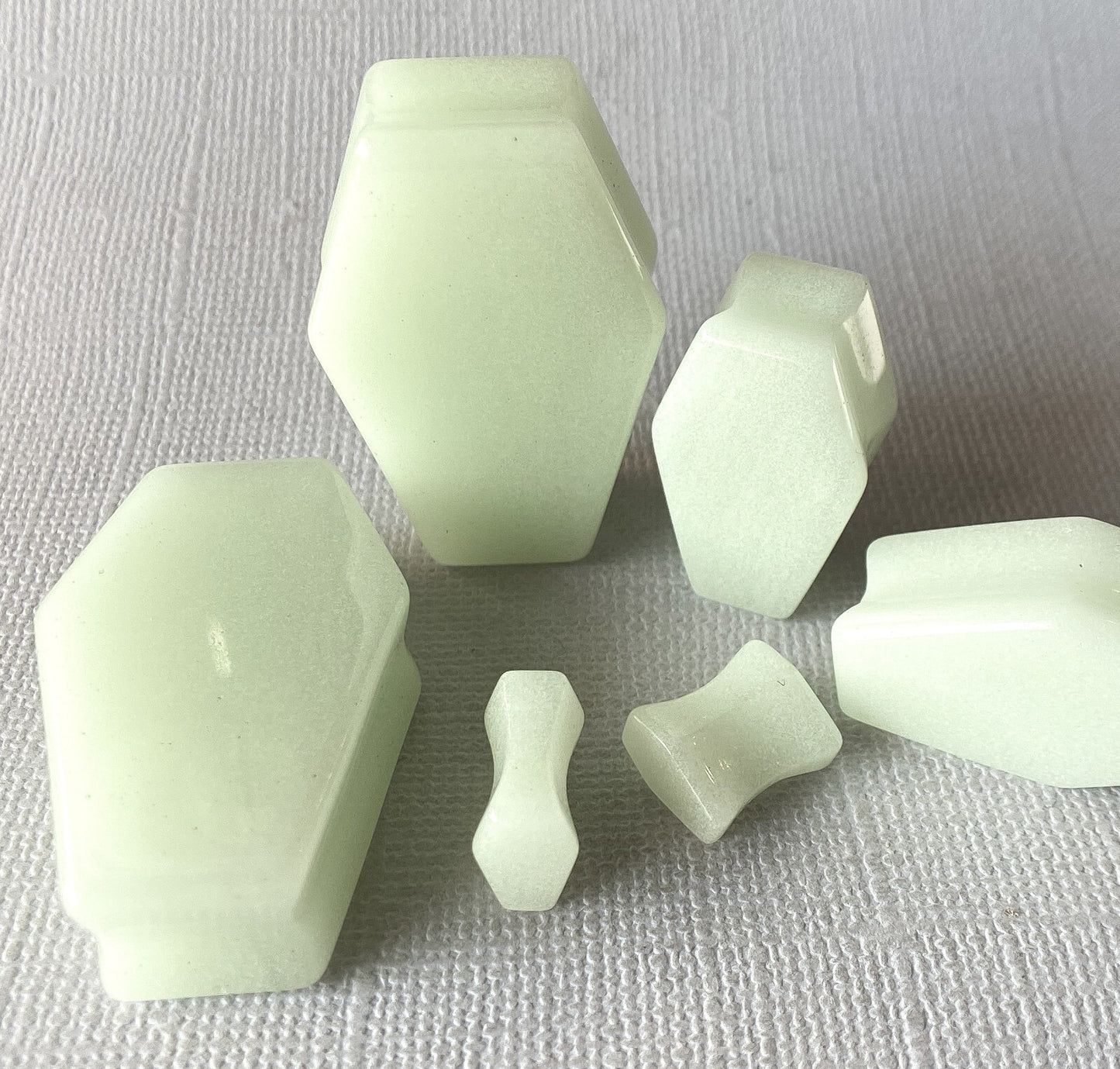 Glow-in-the-dark Stone Double Flare Plugs - Body Jewelry