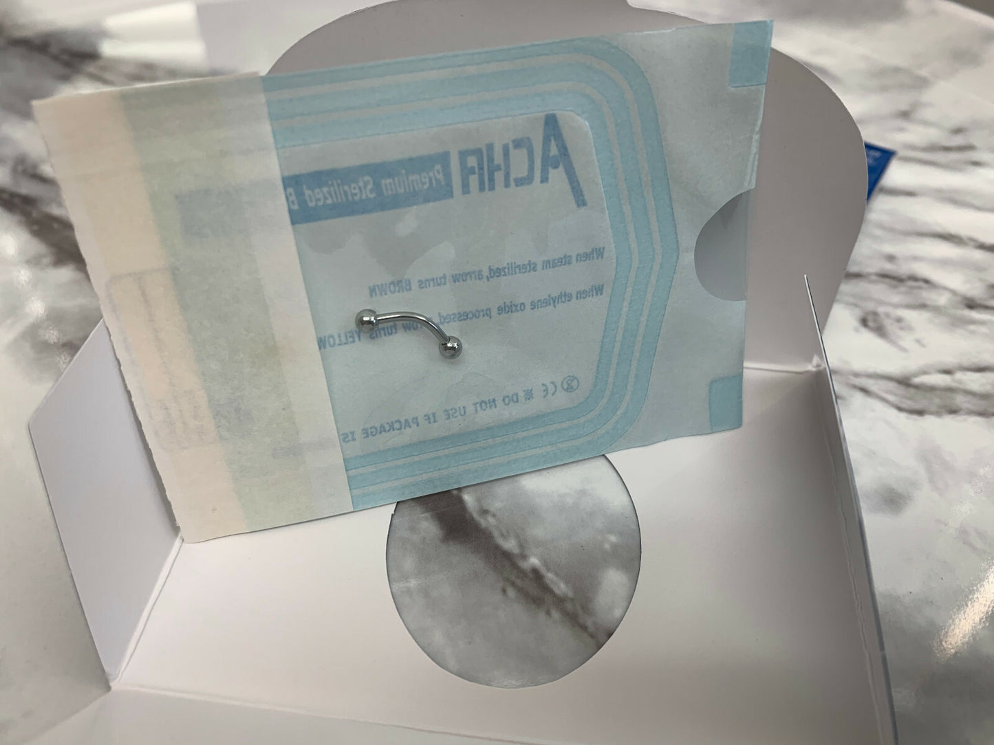 1pc Pre-Sterile Curved Barbell Eyebrow Ring 316L Surgical Steel Body Jewelry