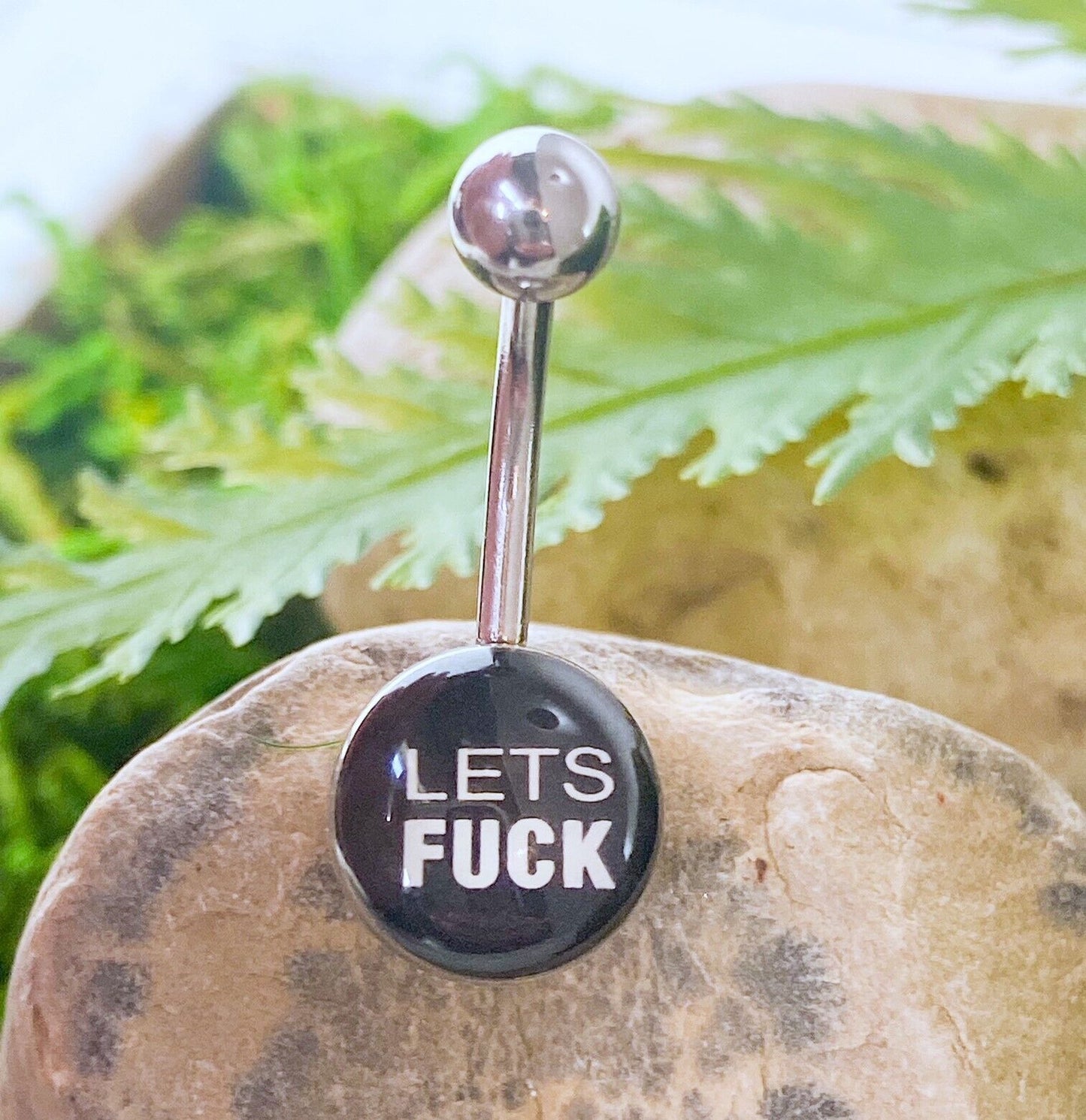Bad Word or Picture Logo Belly Ring Navel Naval - Choose from 16 Styles!