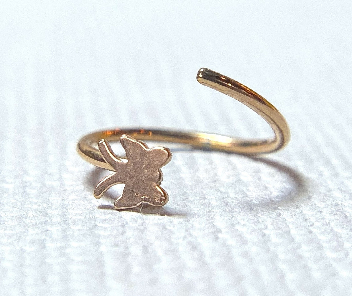 1pc Bendable Steel Hoop Nose Cartilage Ring Butterfly Rook Daith Helix Tragus
