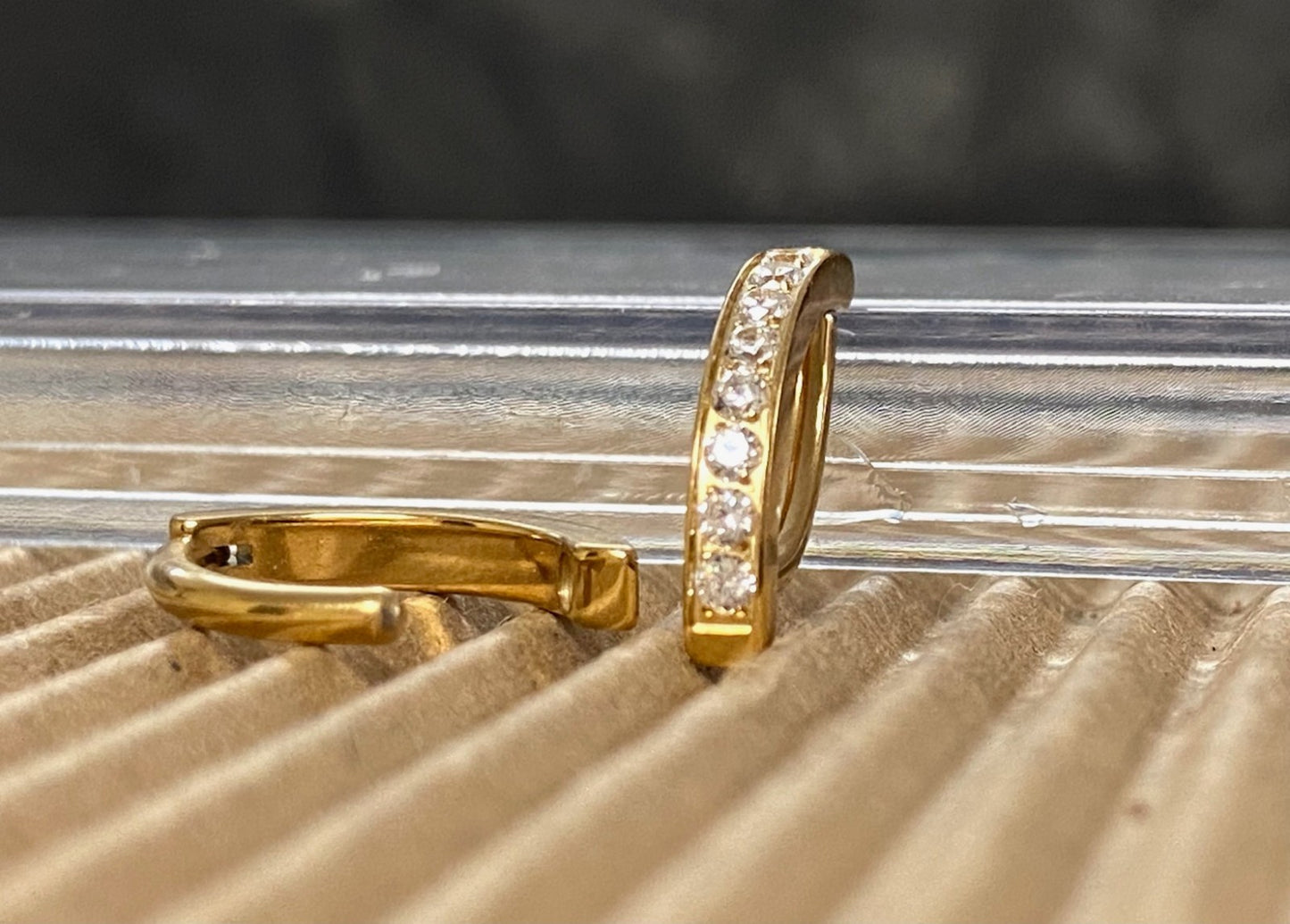 1pc Hinged Solid Titanium CNC Set Gem Hoop Clicker Belly Ring 14g Curved Barbell