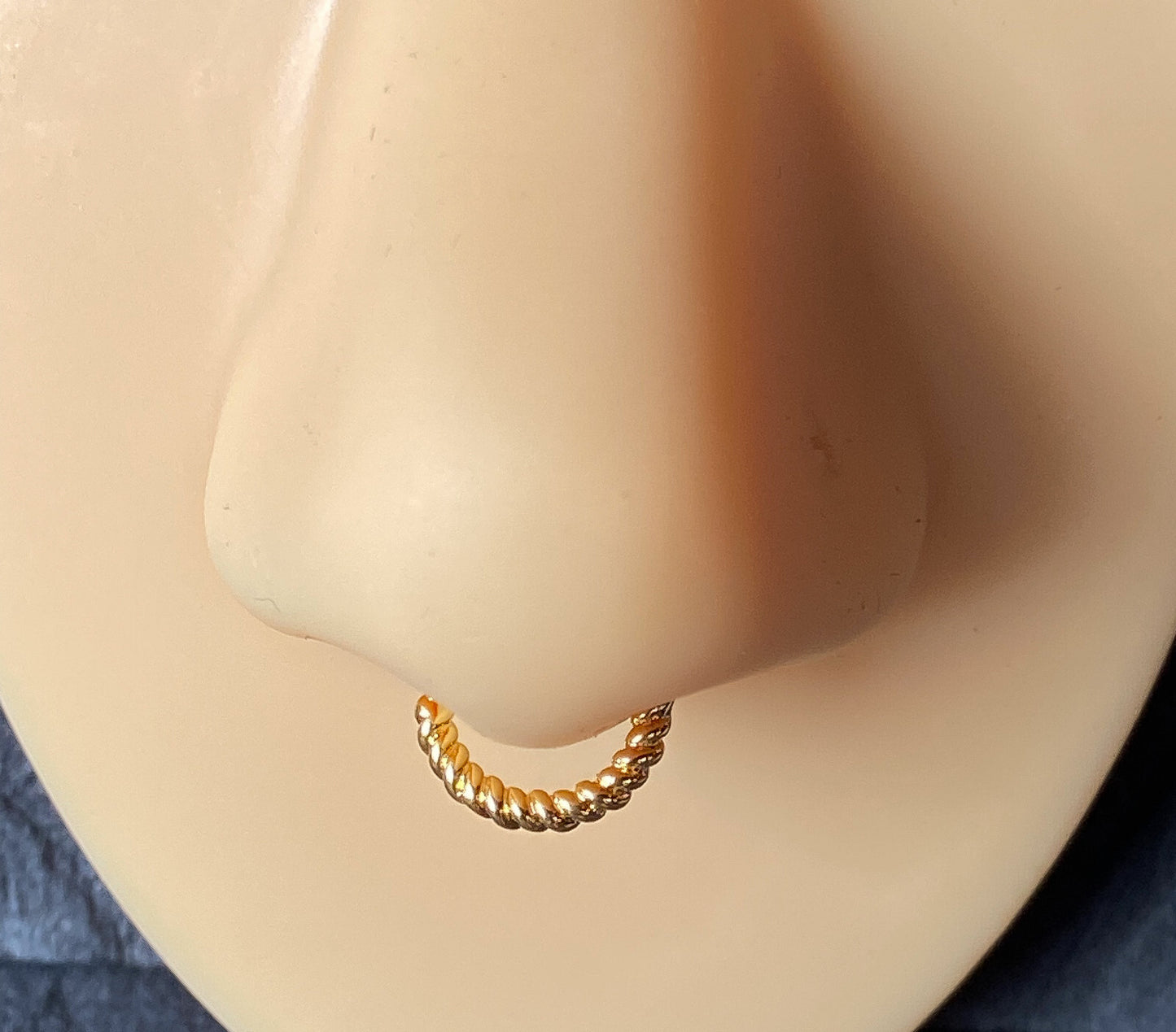 1pc Half Circle Braided Hoop Ring Nose Septum Daith Tragus Rook Ear Cartilage
