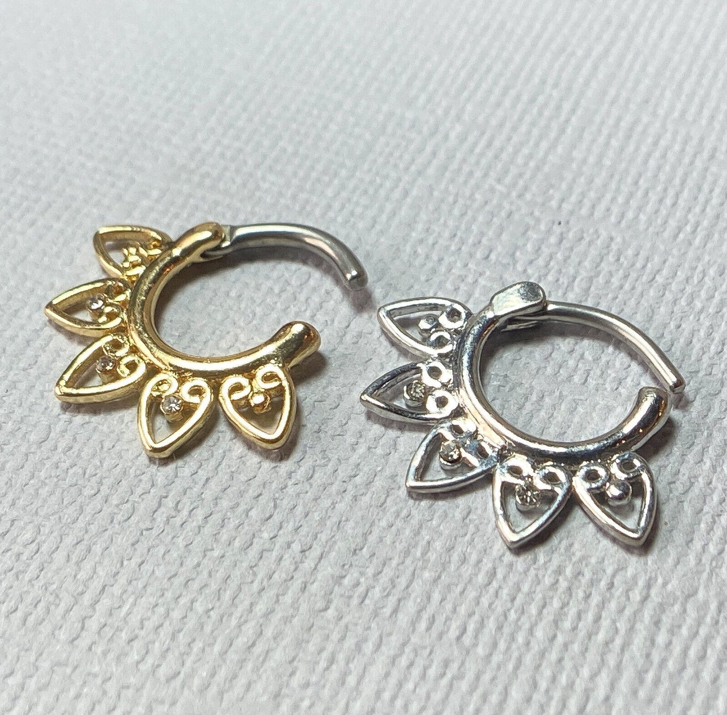 1pc Single Tribal Fan Septum Clicker 316L Surgical Steel 16g Nose Ring