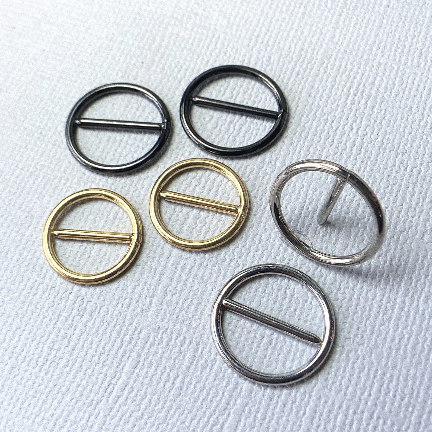 PAIR Nipple Hoop Swinging Bar Clicker Rings ASTM F136 Implant-Grade Titanium Jewelry
