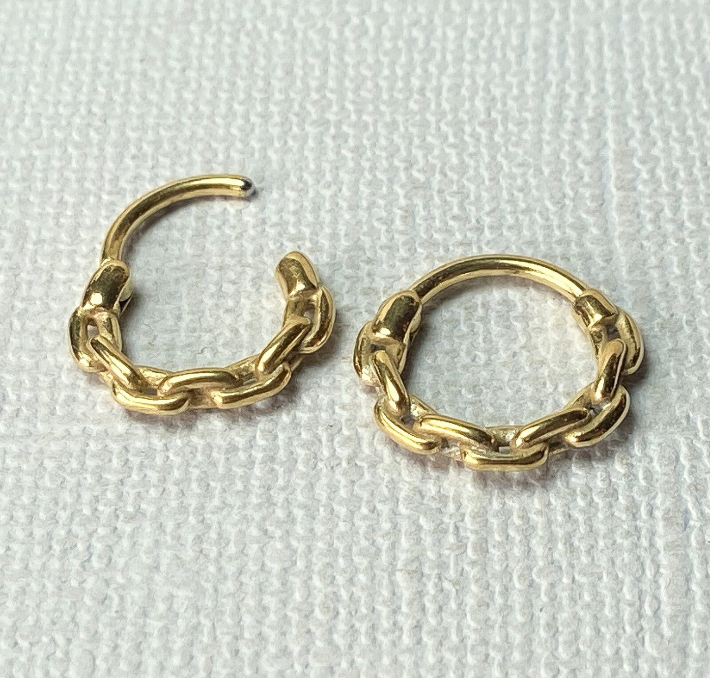 1pc Chain Links Style Hinged Segment Ring Septum Clicker 316L Surgical Steel