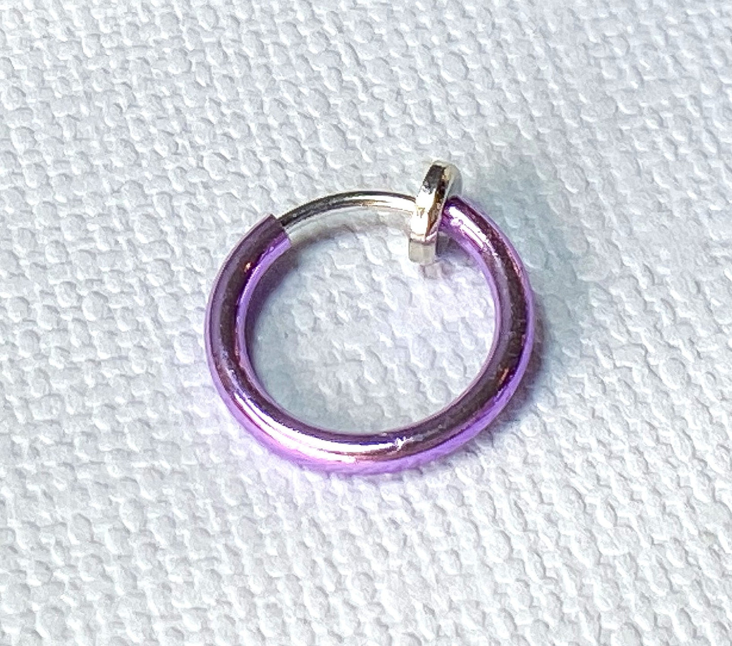 1pc Spring Action Non-Piercing Fake Faux Septum Lip Cartilage Nose Tragus Hoop Ring