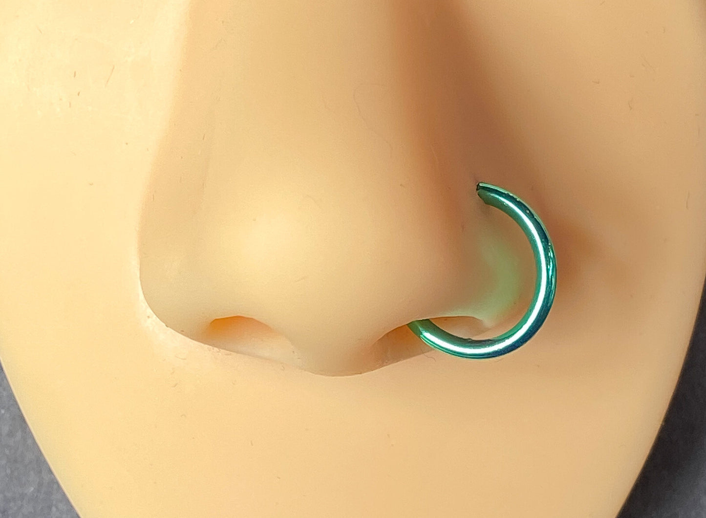 1pc Spring Action Non-Piercing Fake Faux Septum Lip Cartilage Nose Tragus Hoop Ring