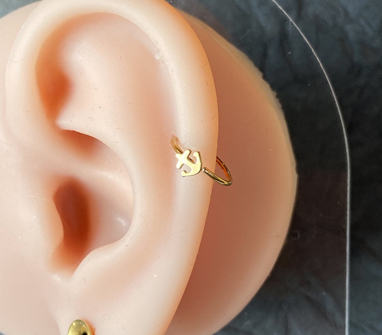 1pc Bendable Steel Hoop Nose Cartilage Ring Anchor Rook Daith Helix Tragus