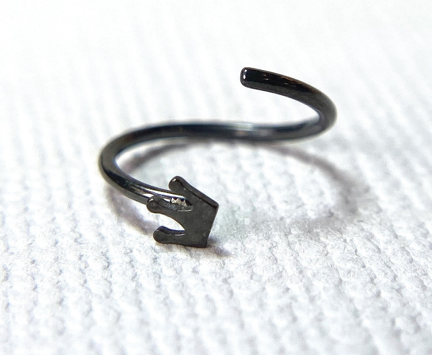 1pc Bendable Steel Hoop Nose Cartilage Ring Crown Rook Daith Helix Tragus