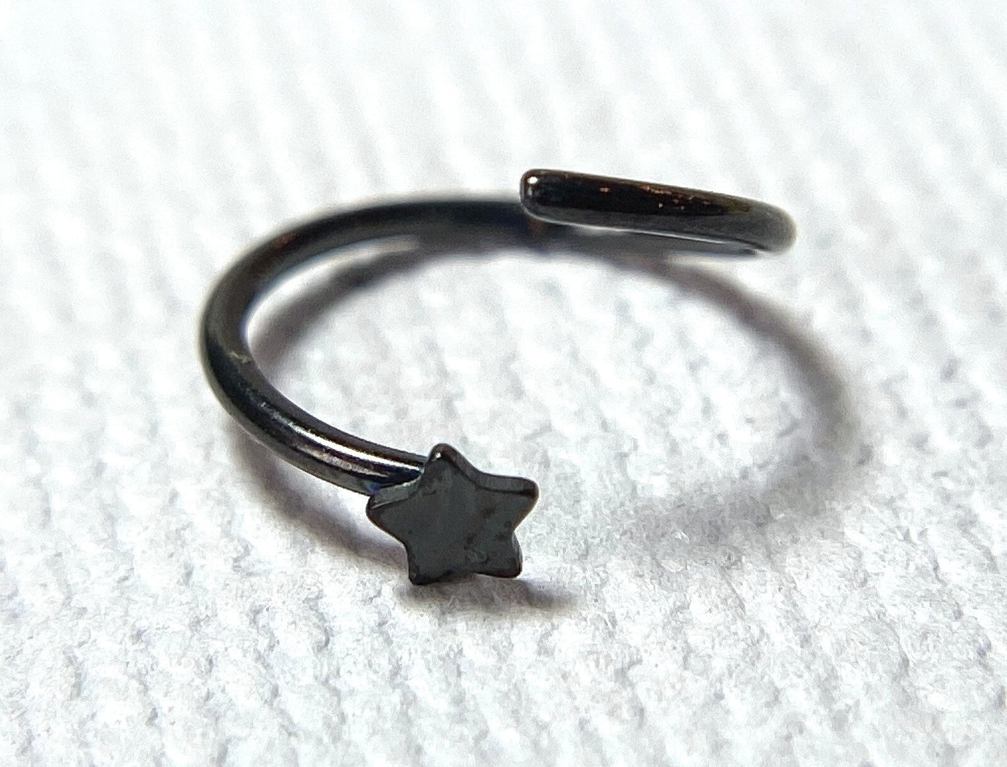 1pc Bendable Steel Hoop Nose Cartilage Ring Star Rook Daith Helix Tragus