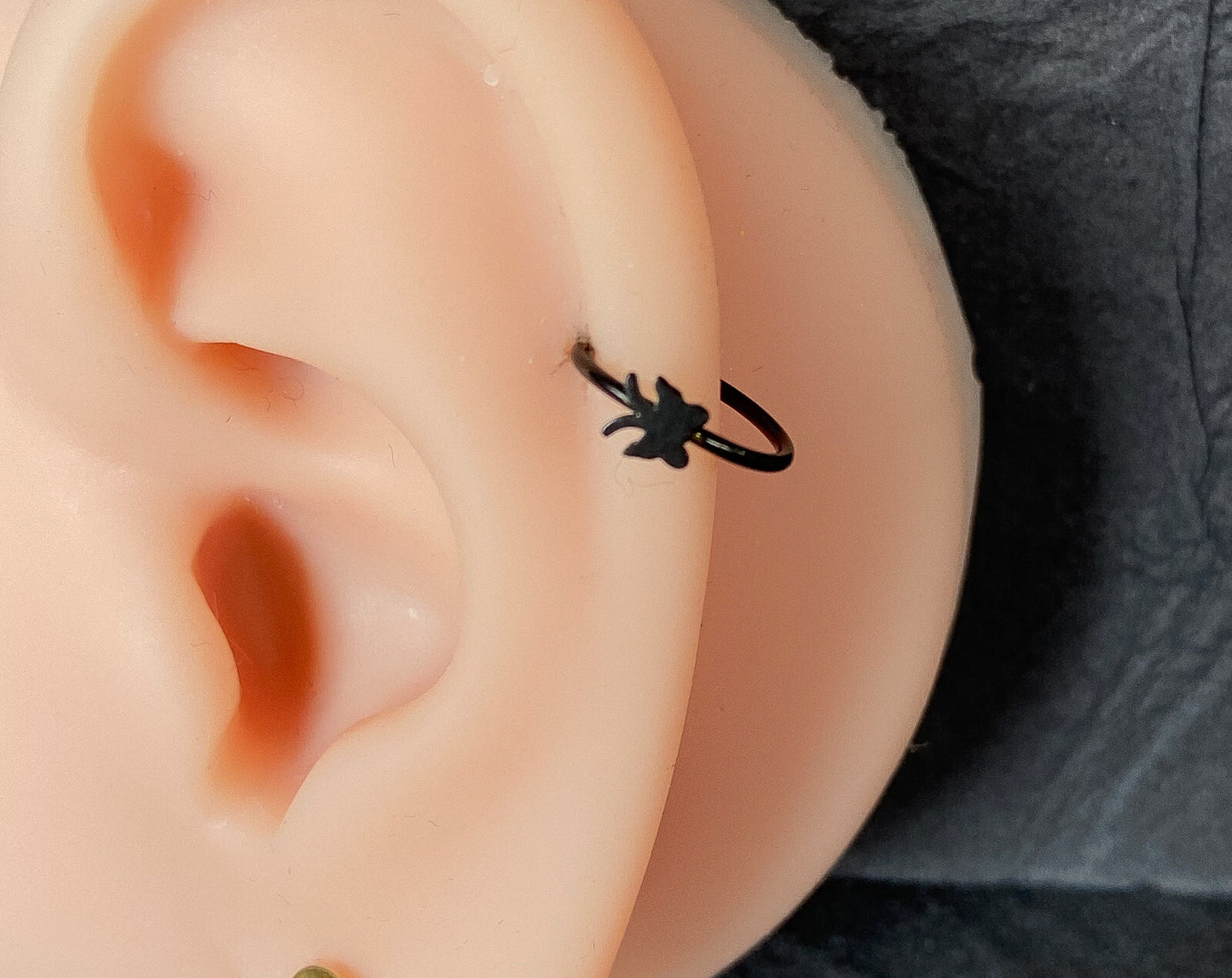 5pcs Nose Hoop Rook Daith Helix Tragus Rings - Anchor Crown Heart Star Butterfly