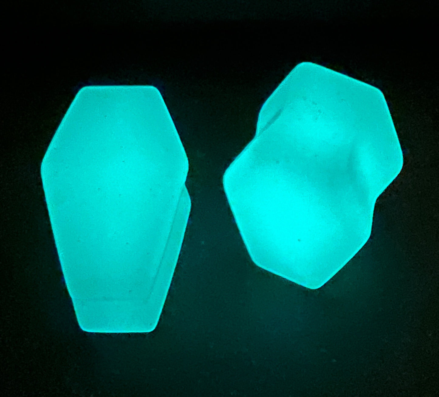 Glow-in-the-dark Stone Double Flare Plugs - Body Jewelry