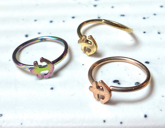 1pc Bendable Steel Hoop Nose Cartilage Ring Anchor Rook Daith Helix Tragus