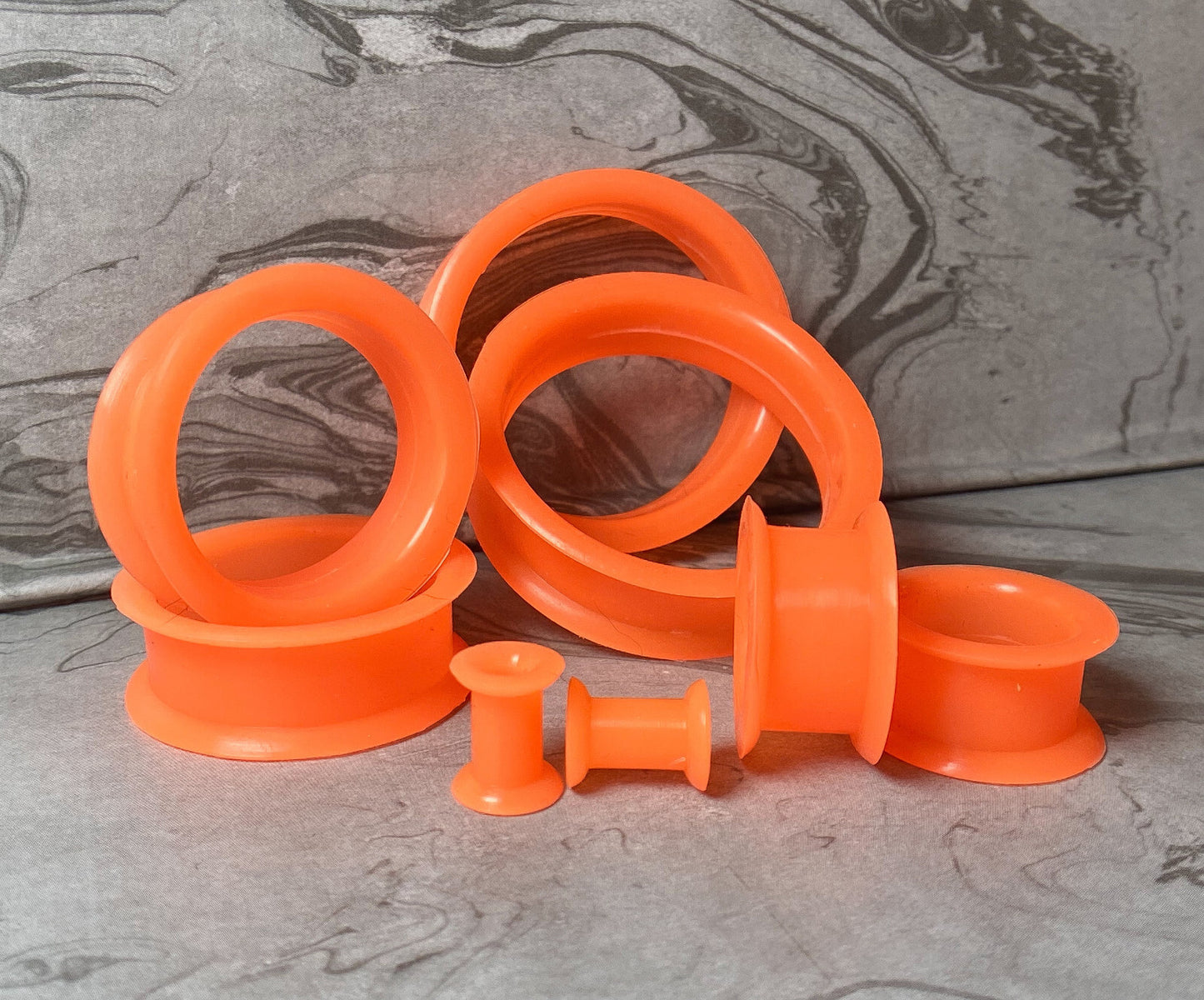 PAIR Soft Silicone Ear Tunnels Plugs - choose from 10 colors up to size 50mm!