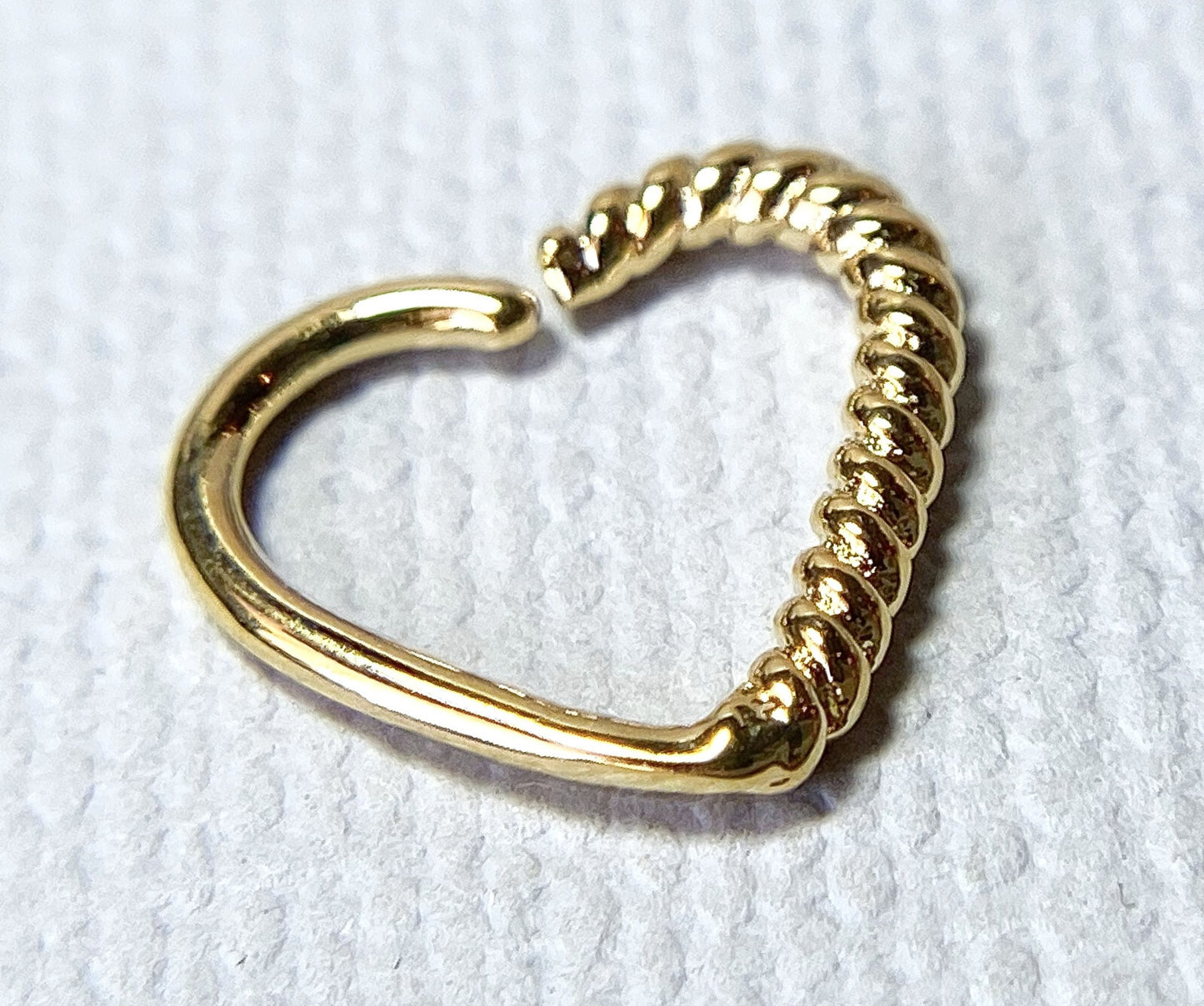1pc Half Braided Heart Bendable Ear Cartilage Daith Hoop Ring