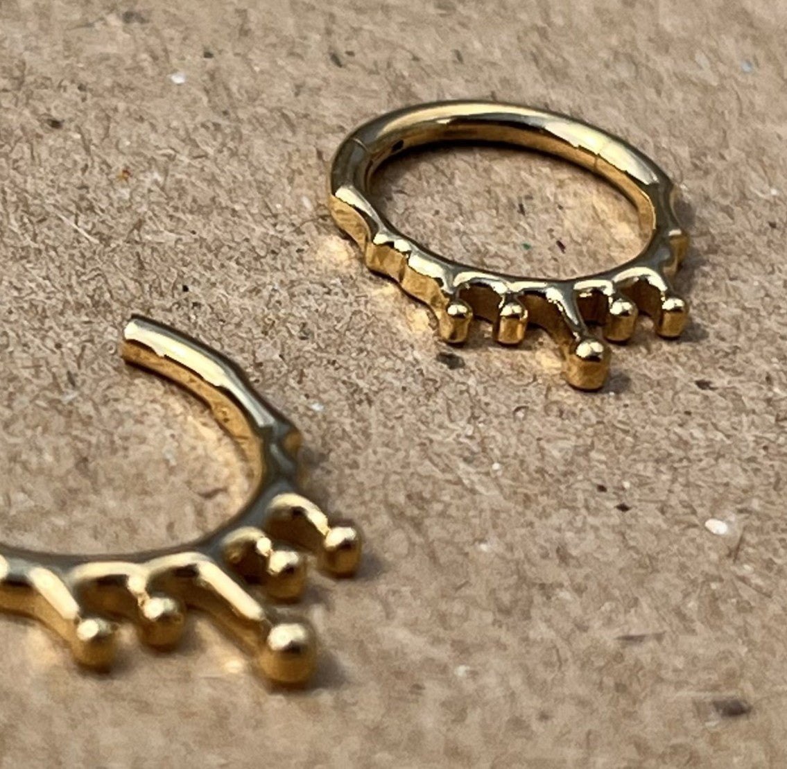 1pc Dripping Style Hinged Segment Ring Septum Clicker Hoop 316L Surgical Steel