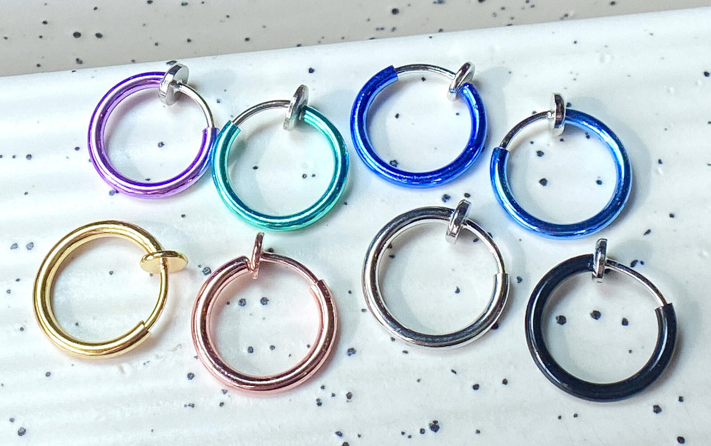 1pc Spring Action Non-Piercing Fake Faux Septum Lip Cartilage Nose Tragus Hoop Ring