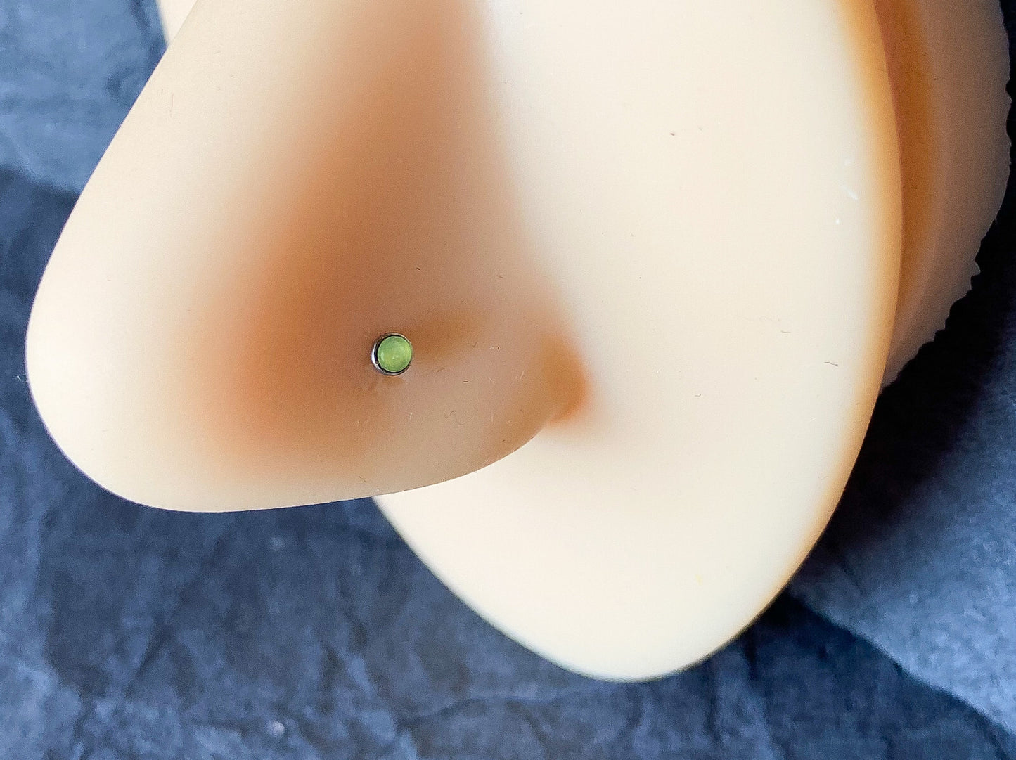 1pc Illuminating Stone L-Bend Nose Ring Piercing Jewelry 20g Nostril Stud Screw