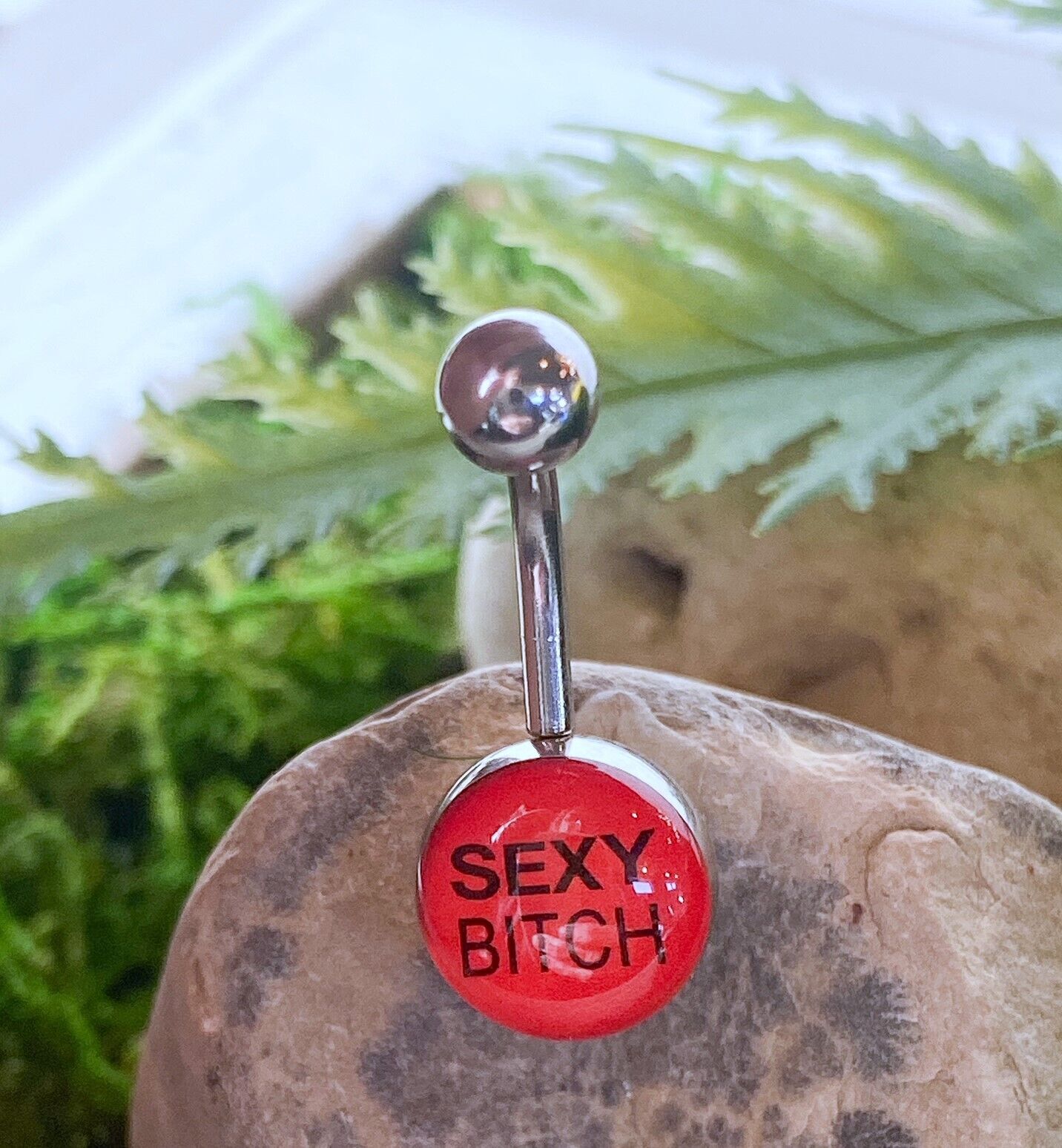 Bad Word or Picture Logo Belly Ring Navel Naval - Choose from 16 Styles!