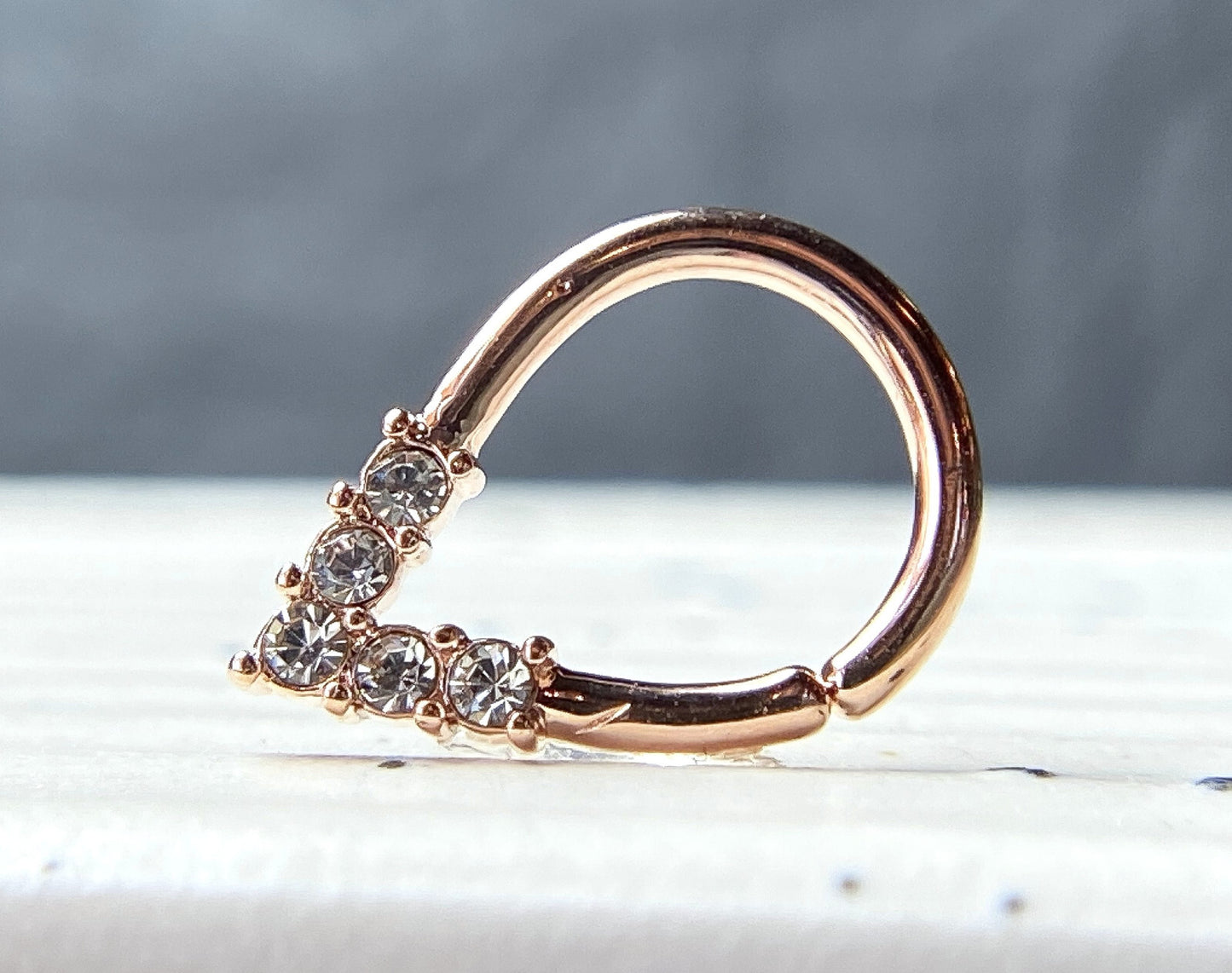1pc Pear Shaped Bendable Hoop CZ Gem Ring Septum Daith Rook Tragus Ear Cartilage