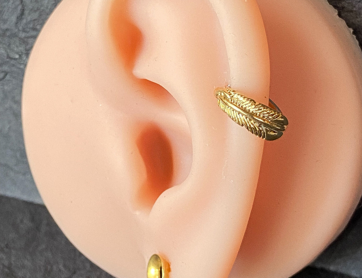 1pc Bendable Feather Nose Hoop / Cartilage Ring Rook Daith Helix Tragus