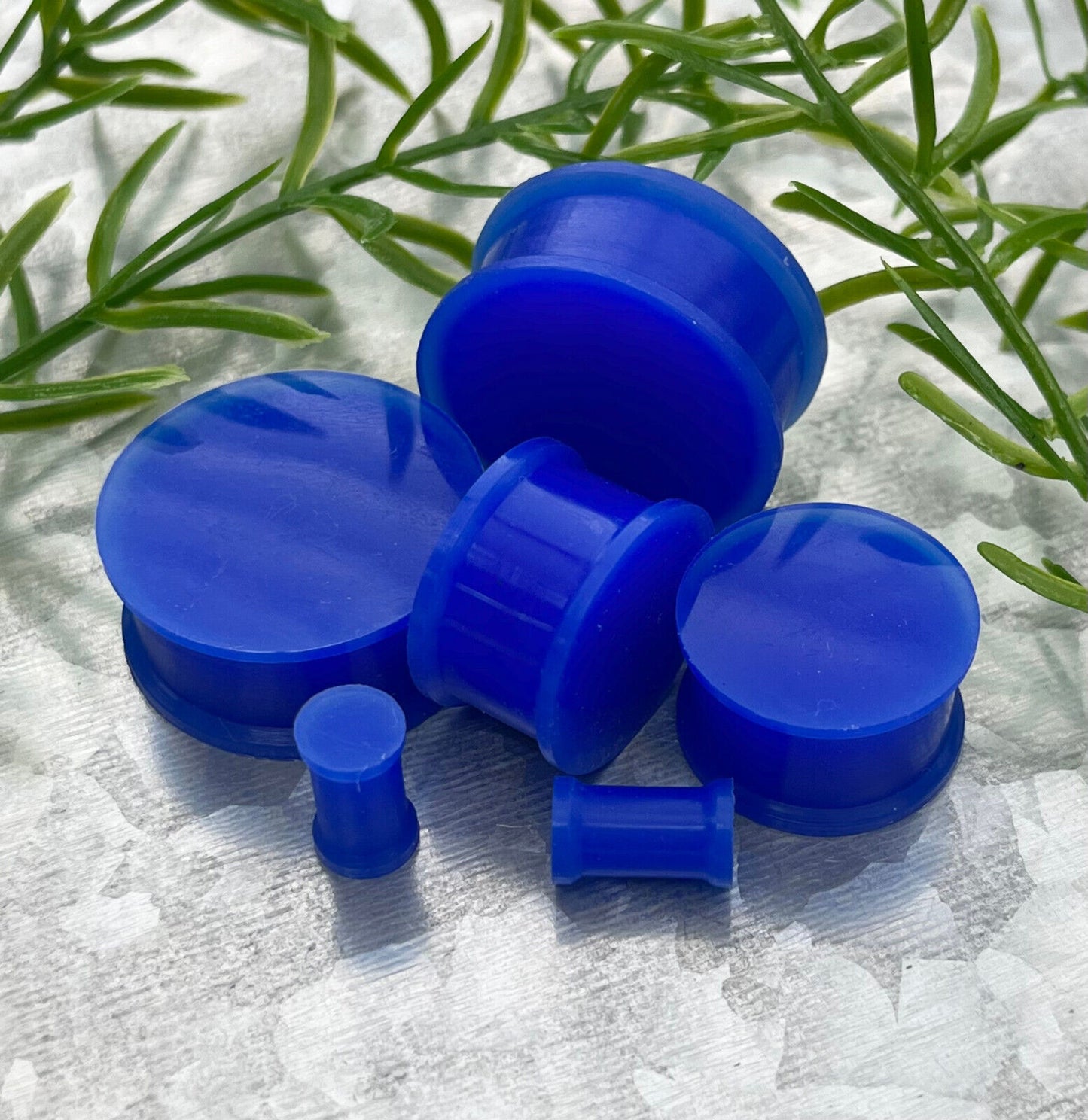 PAIR Solid Silicone Plugs Earlets Gauges 8g 6g 4g 2g 0g 00g + large sizes to 2"