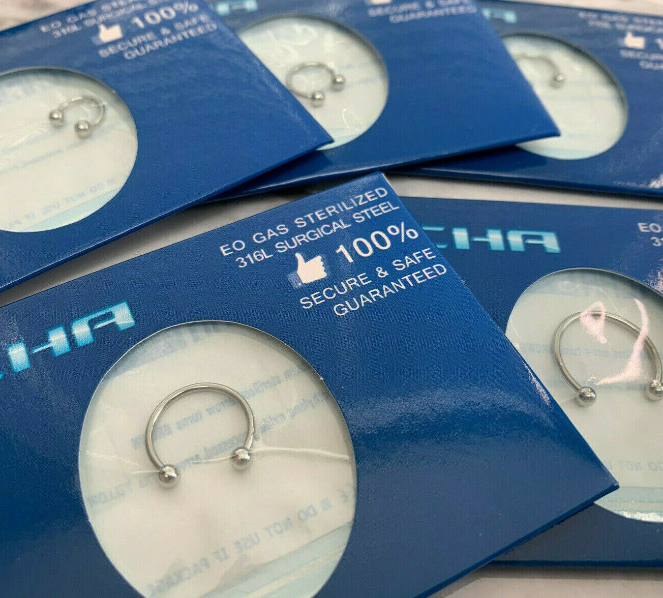 1pc Pre-Sterile Circular Barbell Septum, Tragus, Nipple Ring 316L Surgical Steel