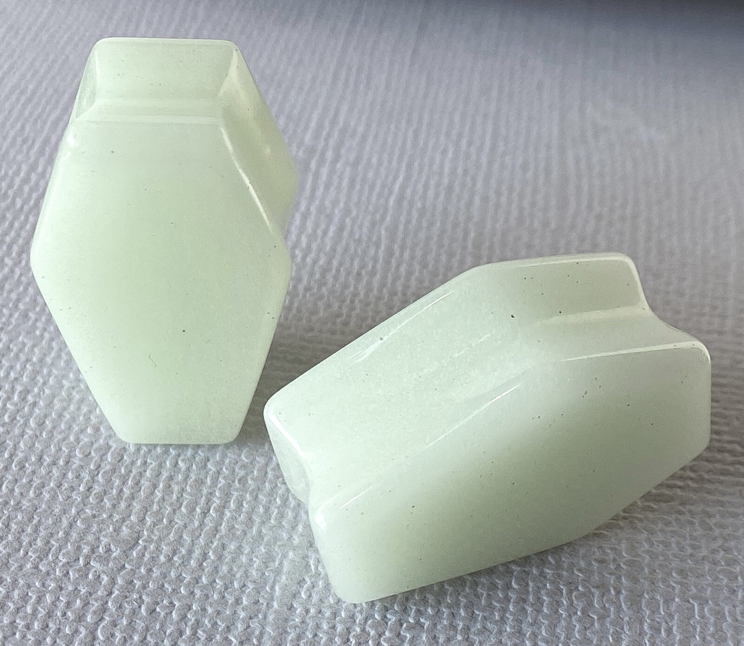 Glow-in-the-dark Stone Double Flare Plugs - Body Jewelry