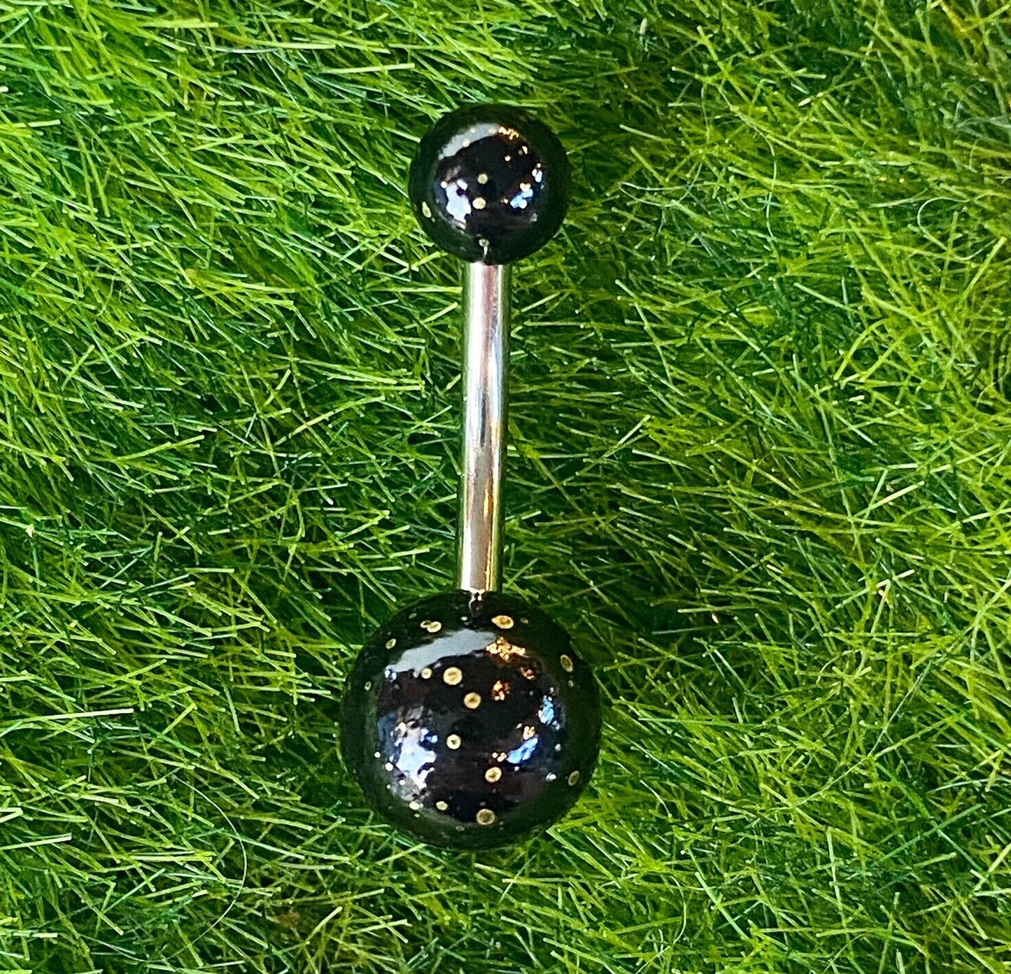 1pc Acrylic Fossil Ball Belly Ring Navel Piercing Pierced Naval Body Jewelry
