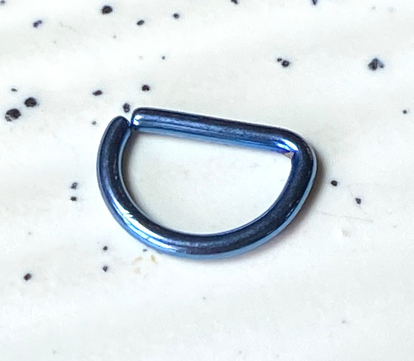 D-Shaped 16g Cartilage Rook Daith Helix Tragus Septum Nose Hoop Ring