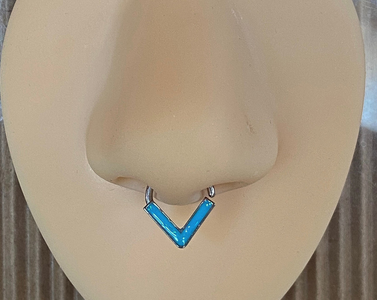 1pc Chevron Opal Glitter Bendable Ring Nose Septum Cartilage Helix Daith Tragus