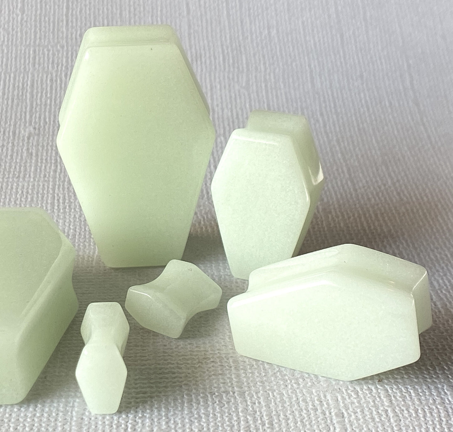 Glow-in-the-dark Stone Double Flare Plugs - Body Jewelry