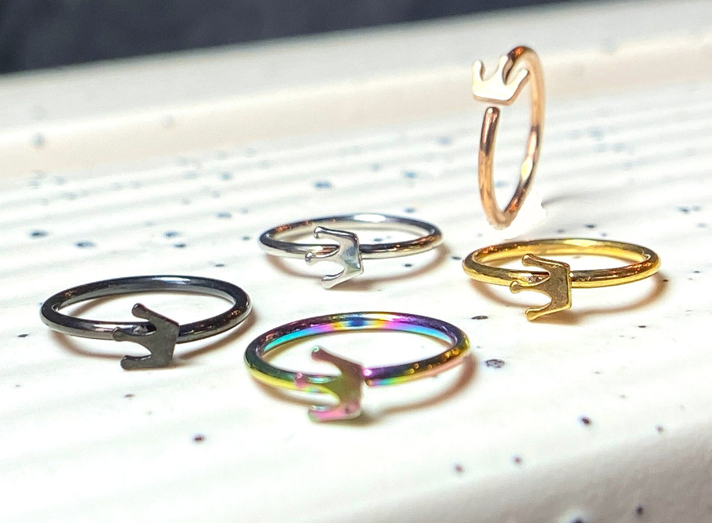 1pc Bendable Steel Hoop Nose Cartilage Ring Crown Rook Daith Helix Tragus